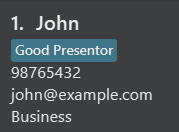 John with email added